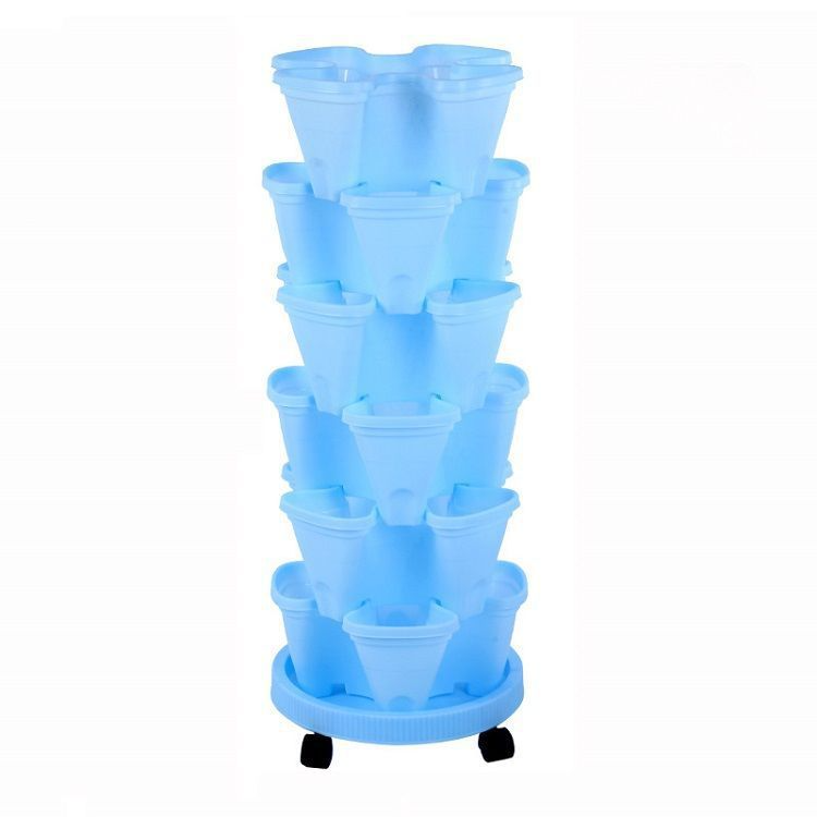 Torre Vertical De Plantas De 6 Capas - Sistema Tridimensional De Flores Para El Jardín