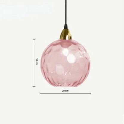 Lámpara Colgante Esférica de Cristal