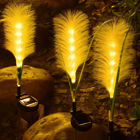 Iluminación Decorativa De Ratán Para Jardín - Lámpara Solar Con Diseño De Césped Para Uso En Exteriores