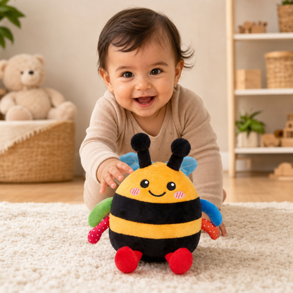 Abeja de Peluche Musical Interactiva para Jugar Boca Abajo