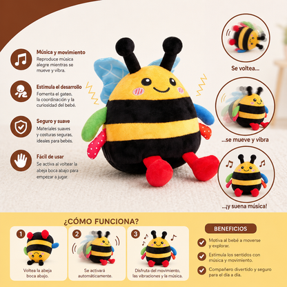 Abeja de Peluche Musical Interactiva para Jugar Boca Abajo