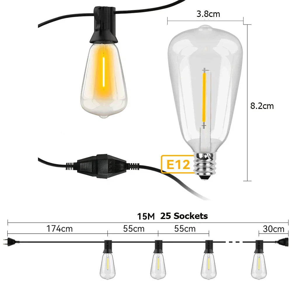 Luces De Hadas Led Resistentes A La Intemperie