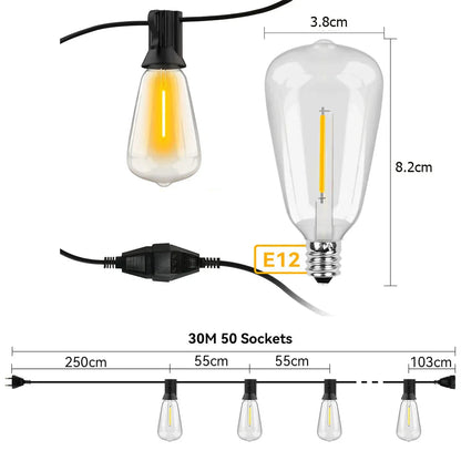 Luces De Hadas Led Resistentes A La Intemperie