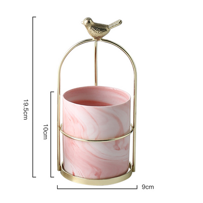 Maceta De Flores Con Diseño De Pájaro Para Una Decoración Con Estilo
