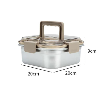 Caja Portátil de Acero Inoxidable 1600ml Caja Portátil de Acero Inoxidable 1600ml Caja Portátil de Acero Inoxidable 1600ml
