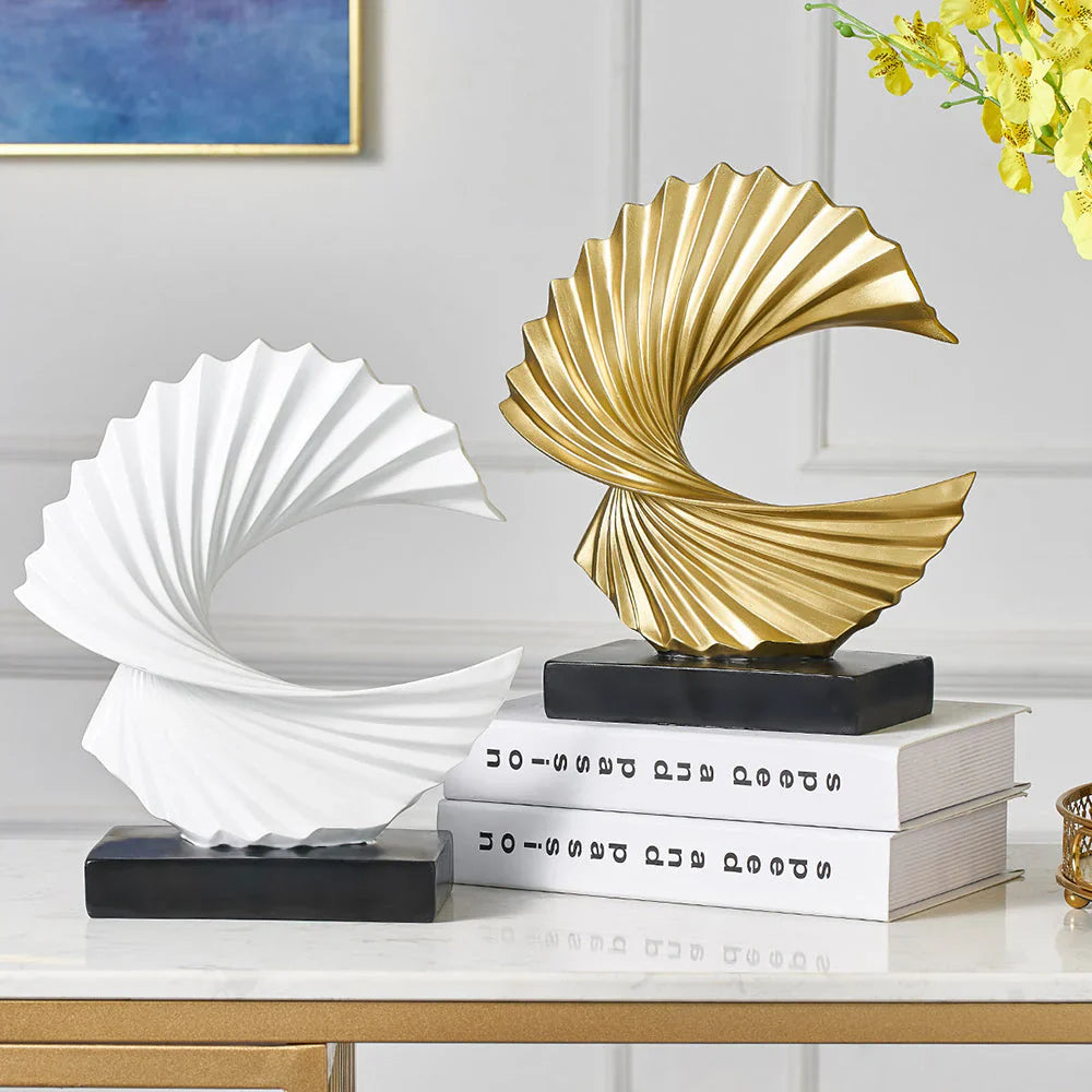 Estilosa Escultura De Luna Creciente - Elegante Decoración De Luna Para El Hogar Y La Oficina Elegante Escultura De Luna Creciente