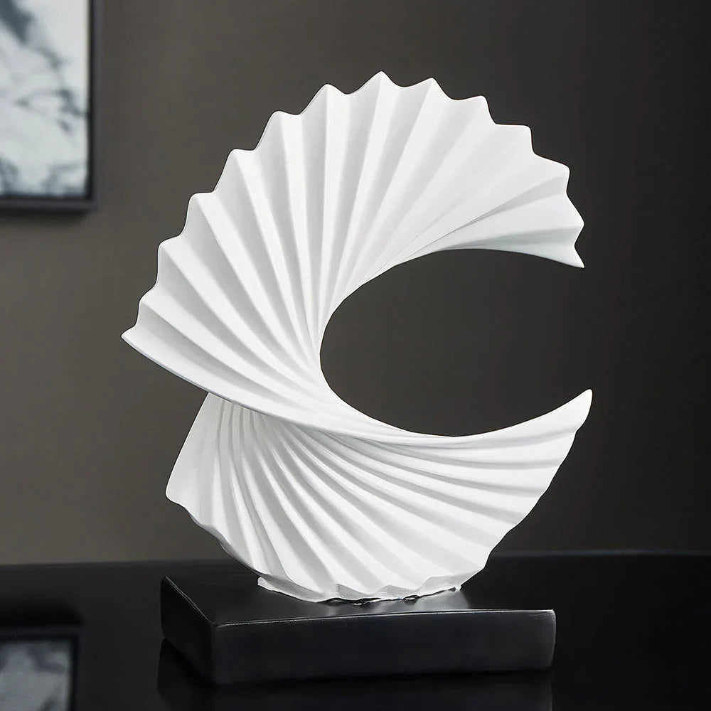 Estilosa Escultura De Luna Creciente - Elegante Decoración De Luna Para El Hogar Y La Oficina Elegante Escultura De Luna Creciente