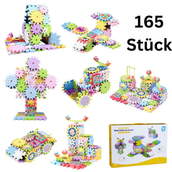 Bloques de construcción de engranajes mecánicos para niños | Juguete eléctrico STEM para juego creativo y diversión de educación temprana