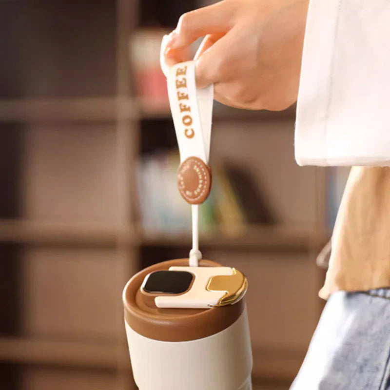 Taza Térmica Compacta Con Indicador De Temperatura - Taza De 410 Ml Para Bebidas Frías Y Calientes