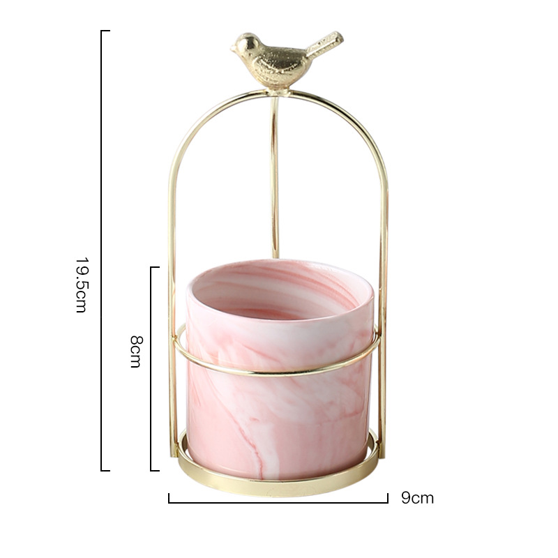 Maceta De Flores Con Diseño De Pájaro Para Una Decoración Con Estilo