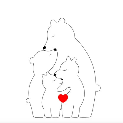 Familia de osos personalizada hecha a mano