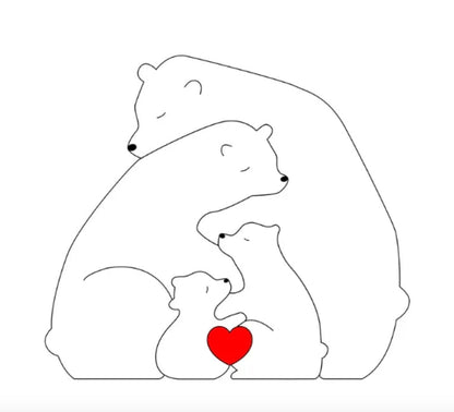 Familia de osos personalizada hecha a mano