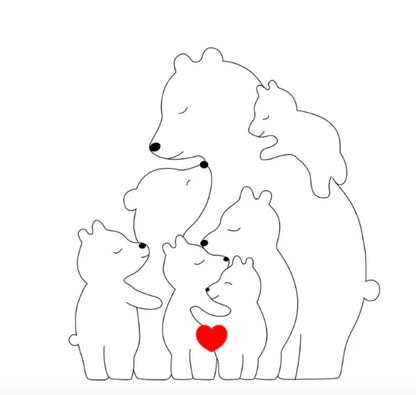 Familia de osos personalizada hecha a mano