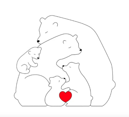 Familia de osos personalizada hecha a mano