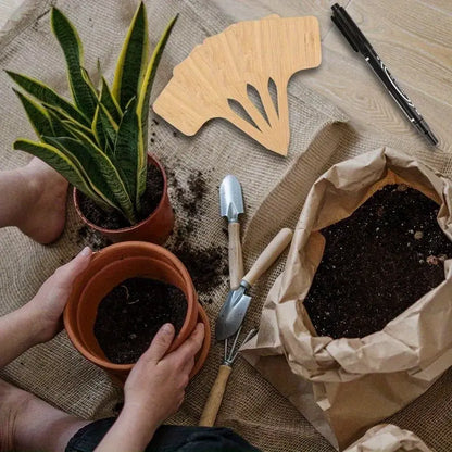 Etiquetas De Madera Para Plantas Para El Jardín Y El Balcón - Etiquetas Regrabables Para Hierbas Y Plantas