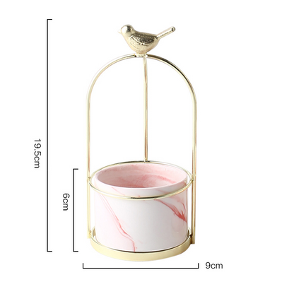 Maceta De Flores Con Diseño De Pájaro Para Una Decoración Con Estilo