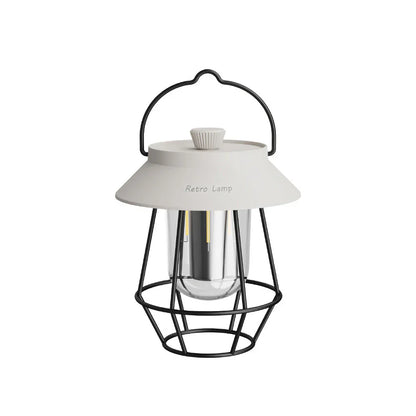 Linterna De Camping LED En Diseño Retro - Lámpara Portátil Para Interior Y Exterior