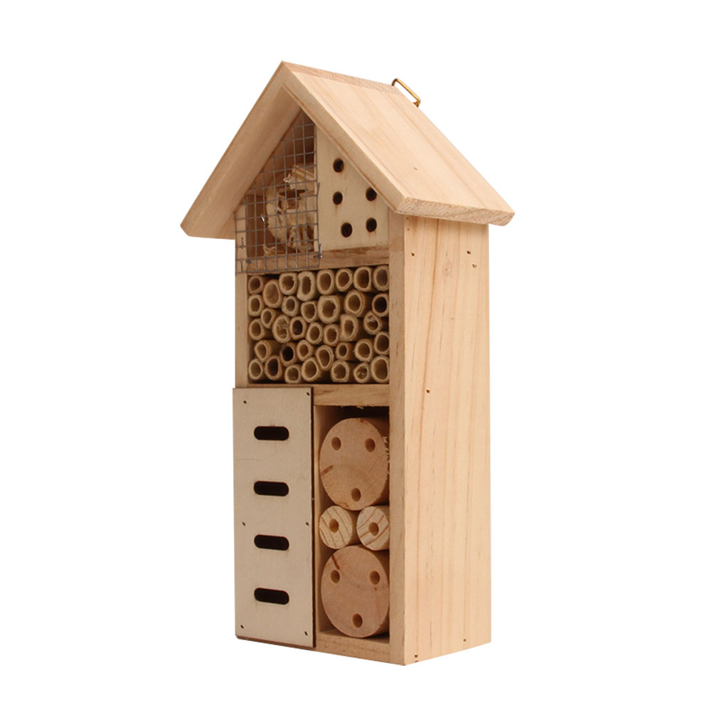 Casa de Madera para Insectos - Hábitat Apícola e Insectívoro para el Jardín y el Patio