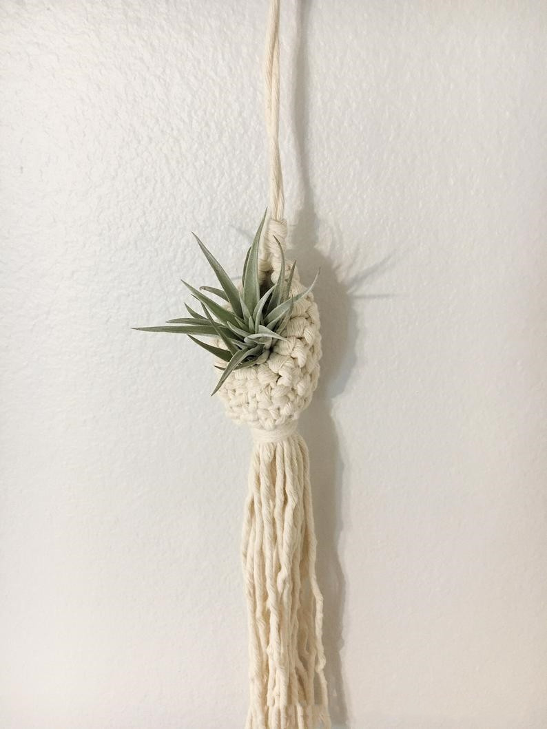 Colgador Para Plantas De Macramé Hecho A Mano - Suspensión Decorativa Para Plantas En Estilo Boho
