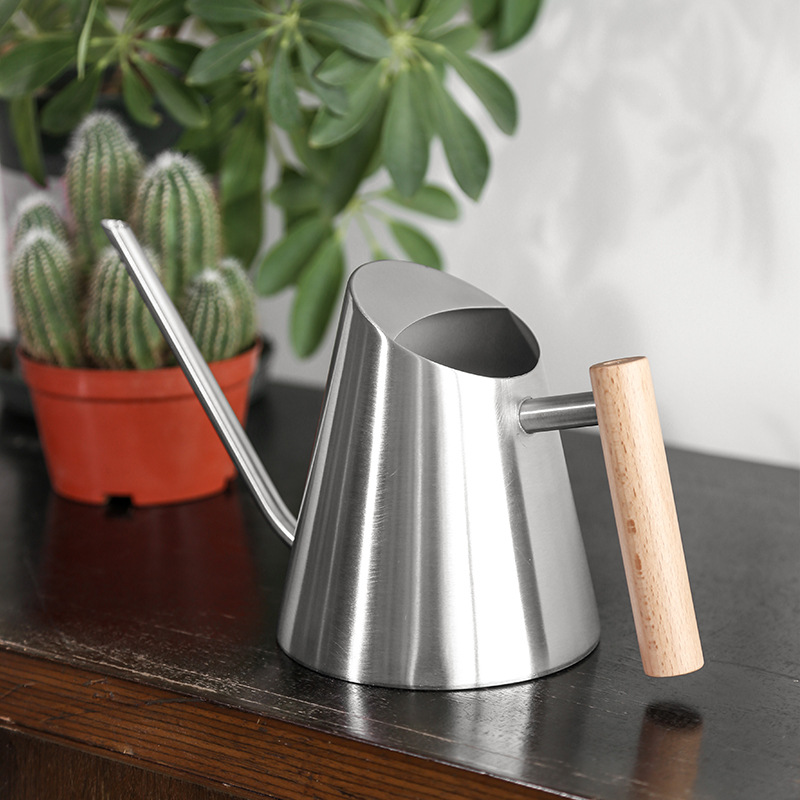 Moderna Regadera con Asa de Madera - Elegante Regadera para las Plantas Del Jardín Esta Regadera Es Ideal para Regar las Plantas Del Jardín