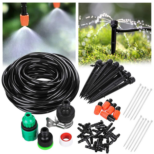 Conjunto De Sistema De Riego Automático - Riego Por Goteo Para Plantas De Jardín