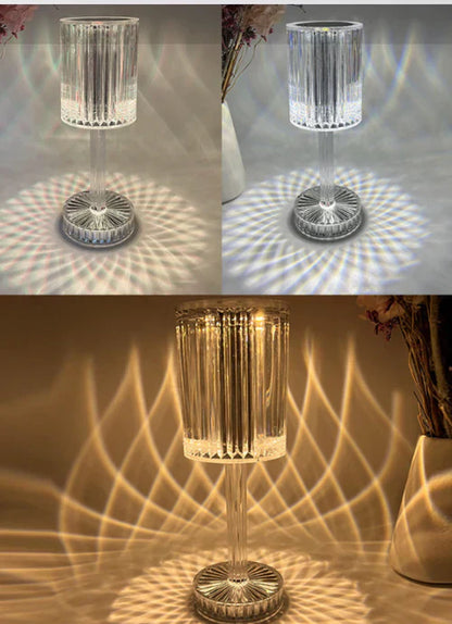 Lámpara de Sobremesa de Cristal Regulable con Diseño Moderno