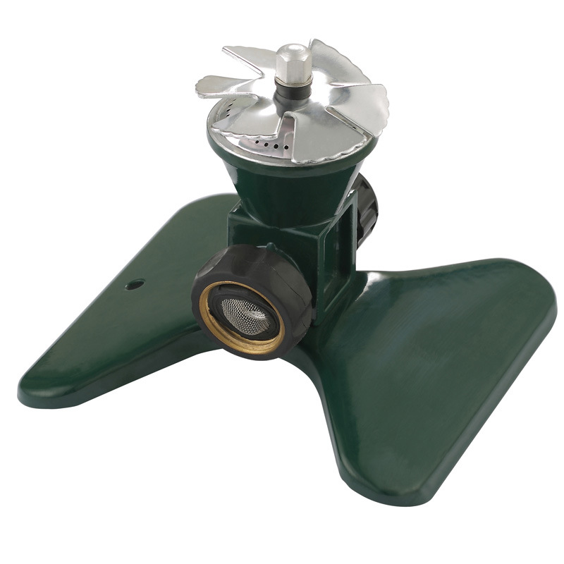 Aspersor De Césped Metálico Giratorio Automático De 360 Grados - Eficaz Cabezal De Riego De Jardín