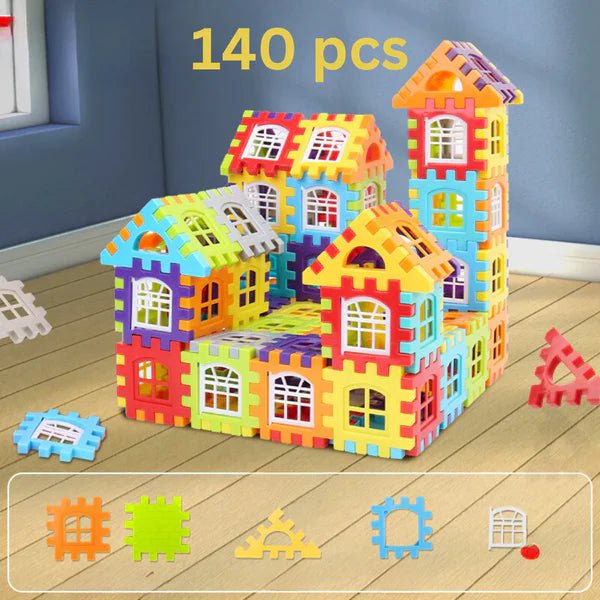 Juego de bloques de construcción para niños | Juguete de construcción creativa con ventanas para el aprendizaje imaginativo y las habilidades motoras finas Bloques de construcción