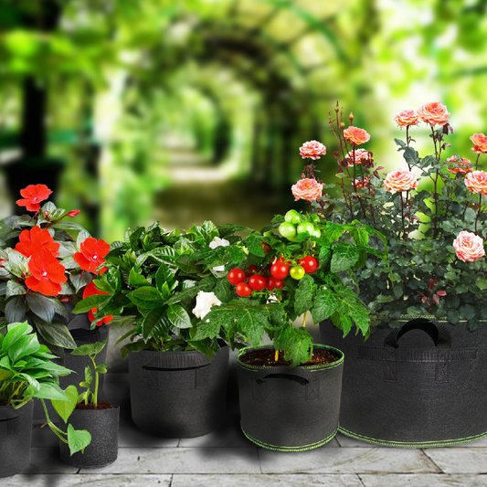 Saco De Lana Para Plantas - Robusto Contenedor De Jardín Con Asas Para Plantas