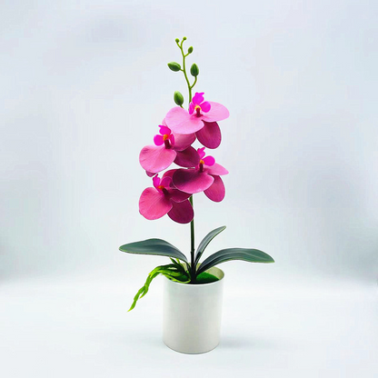 Flor de Orquídea Artificial - Planta Artificial Decorativa para Decoración de Salón y Mesa
