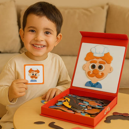 Rompecabezas educativo de expresiones faciales para niños