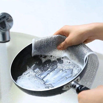 Pañuelo Lavavajillas de Alambre de Plata