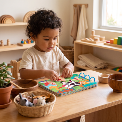 Libro Montessori de descubrimiento de profesiones para niños