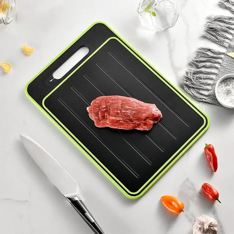 Tabla de Corte de Dos Caras con Placa de Descongelación Integrada