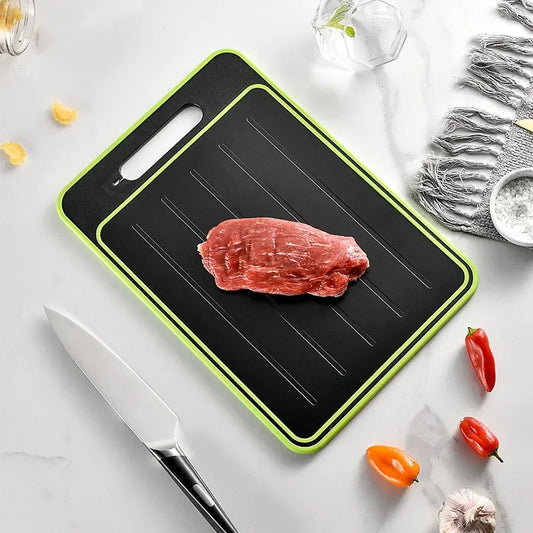 Tabla de Corte de Dos Caras con Placa de Descongelación Integrada