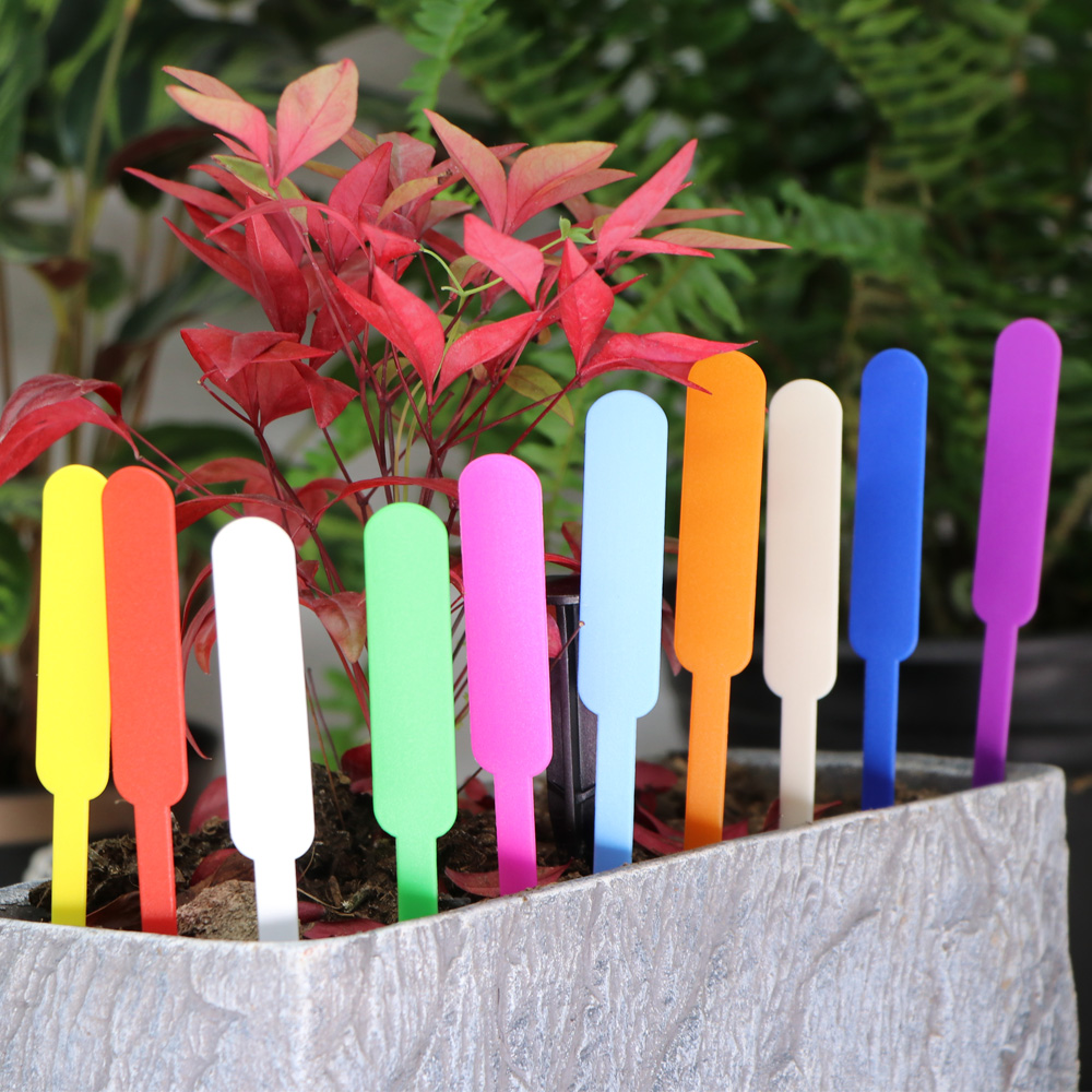 Tacos de Plástico de Colores para Plantas - Resistentes a la Intemperie y Reescribibles
