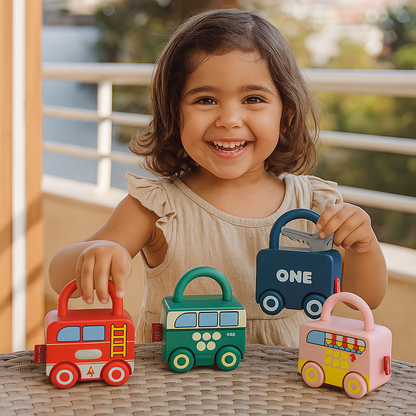 Juguete montessori llave y cerradura – Colores y patrones