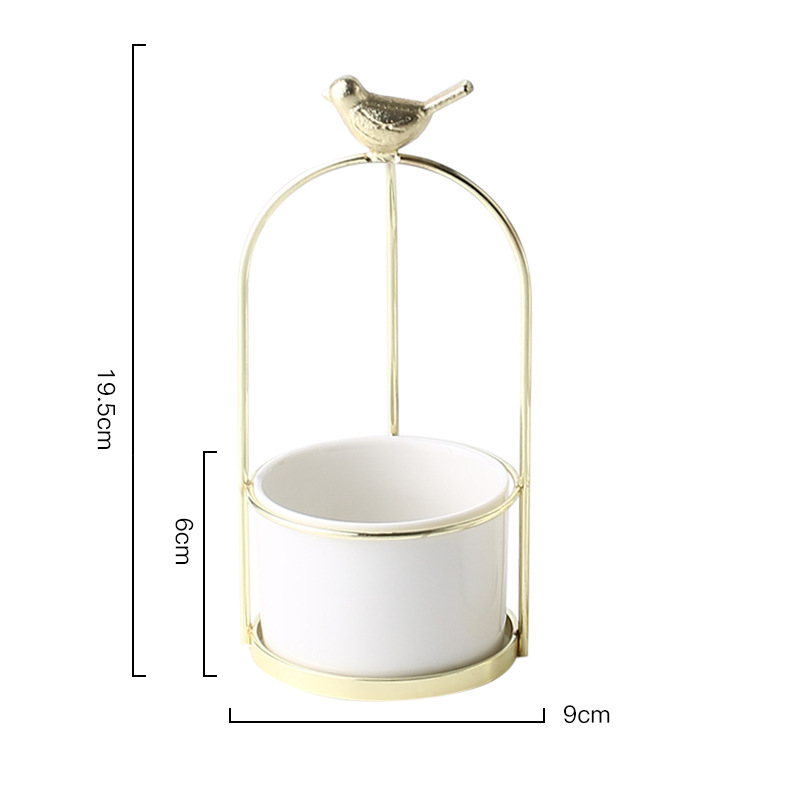 Maceta De Flores Con Diseño De Pájaro Para Una Decoración Con Estilo