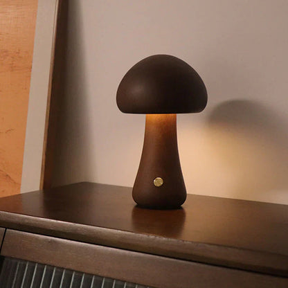 Luz De Noche LED De Seta De Madera - Lámpara Encantadora En Diseño Natural Para Un Ambiente Acogedor