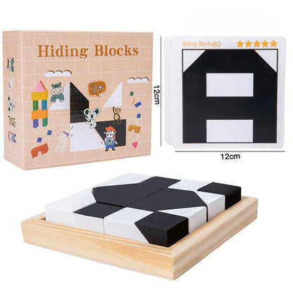 Juego de rompecabezas de bloques de madera para batallas