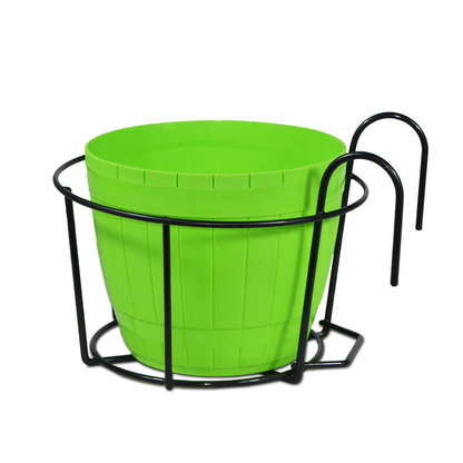 Práctico Macetero con Robusto Armazón Metálico para Balcones y Patios para Balcones y Patios