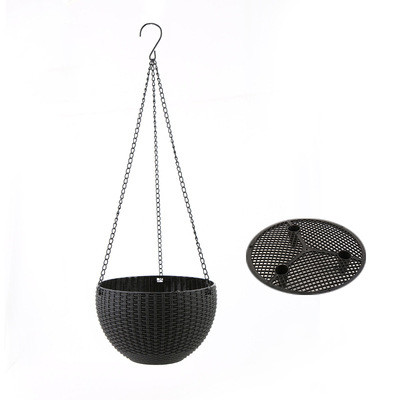 Cesto Colgante Tejido para Plantas con Cadena - Ideal para Balcón y Jardín