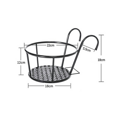 Cesto De Metal Para Plantas Colgantes - Maceta De Balcón Con Gancho Para Jardín Y Terraza Para Plantas De Jardín Y Terraza
