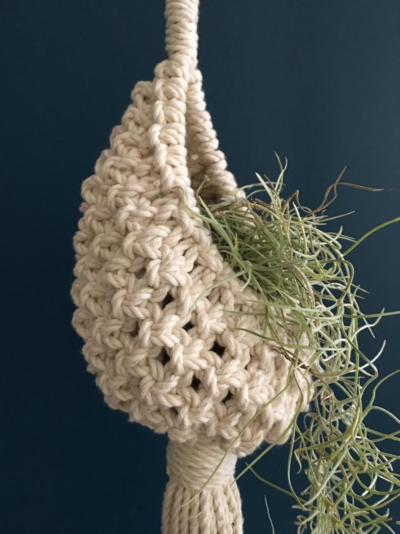Colgador Para Plantas De Macramé Hecho A Mano - Suspensión Decorativa Para Plantas En Estilo Boho