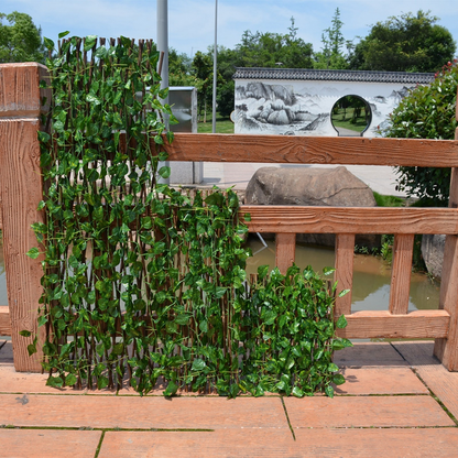 Valla Artificial de Jardín con Hiedra - Pantalla de Privacidad Flexible para Balcones y Patios