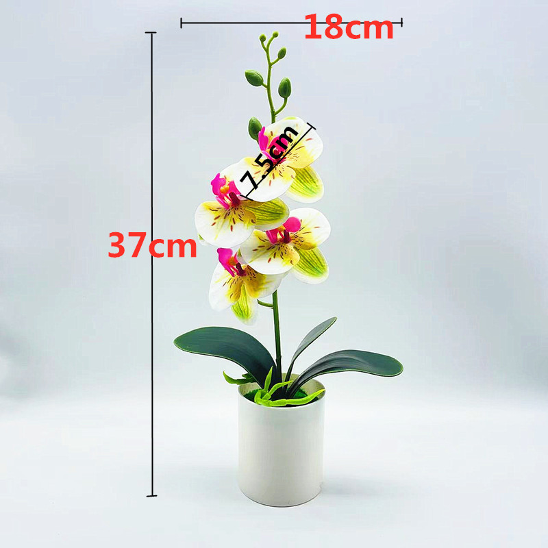 Flor de Orquídea Artificial - Planta Artificial Decorativa para Decoración de Salón y Mesa
