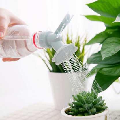 Boquilla Pulverizadora de Botella con Doble Tapón 2 en 1 - Mini Cabezal Pulverizador para Riego de Jardines