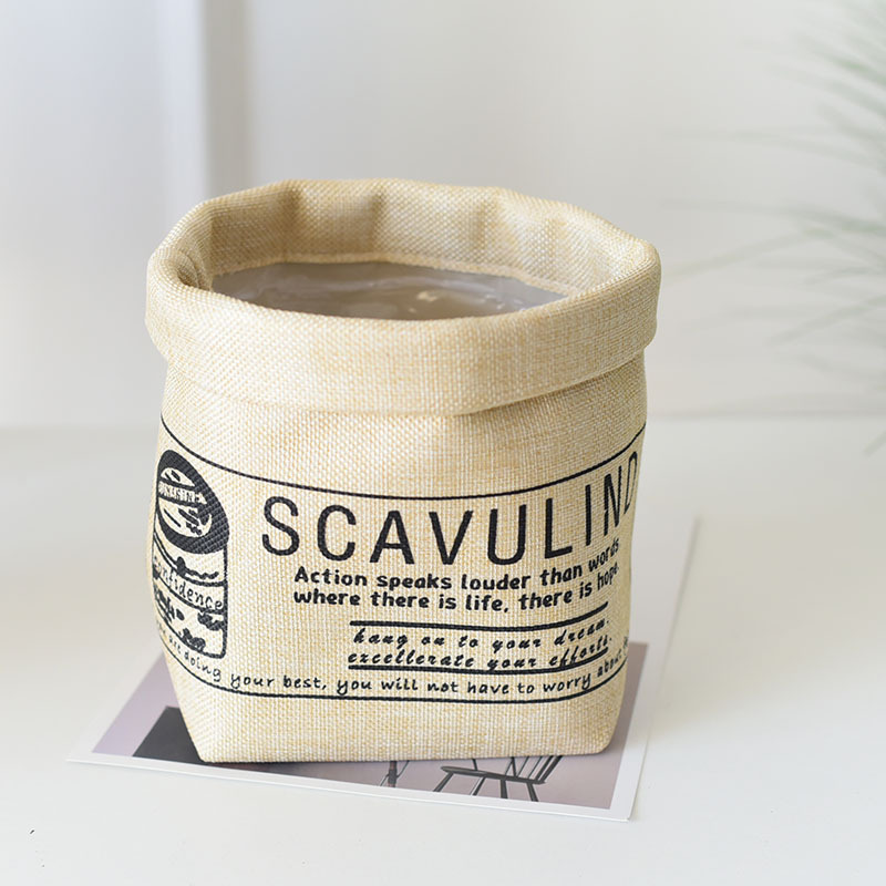 Maceta Decorativa De Tela Con Estampado - Maceta Versátil Para Guardar Plantas Y Adornos Maceta Decorativa De Tela Con Estampado