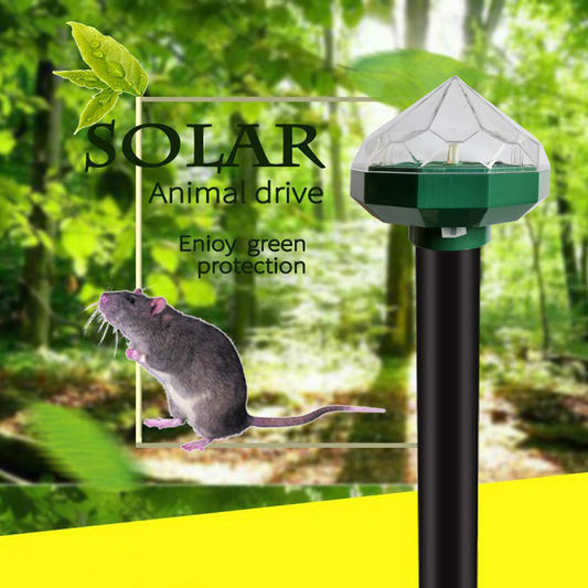 Ahuyentador De Animales Alimentado Por Energía Solar Para Jardines Y Patios - Protección Ecológica Contra Ratones Y Roedores