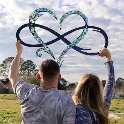 Decoración de Pared de Hierro con Corazón Infinito